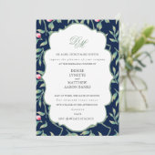 極夜の青とバジルの緑のリハーサルディナー 招待状 (スタンド正面)