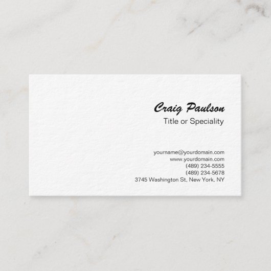 極太ブラシスクリプト白黒名刺 名刺 (正面)