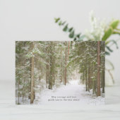 極寒の冬の森の小径　新年 シーズンカード (スタンド正面)