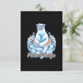 極寒ダイブ 面白い北極クマの冬の水泳 招待状 (スタンド正面)