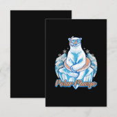 極寒ダイブ 面白い北極クマの冬の水泳 招待状 (正面/裏面)