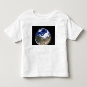 極寒地帯を示す地球の眺め トドラーTシャツ