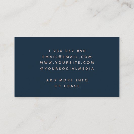 極小の月相の星の星占い 名刺 (裏面)