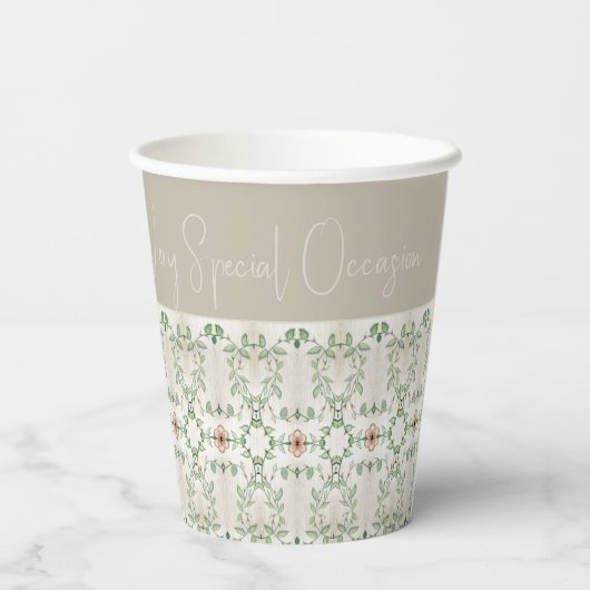 極小の花の柄 紙コップ (裏面)