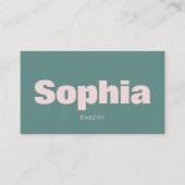 極小グリーンはっきりしたピンク 名刺 (正面)