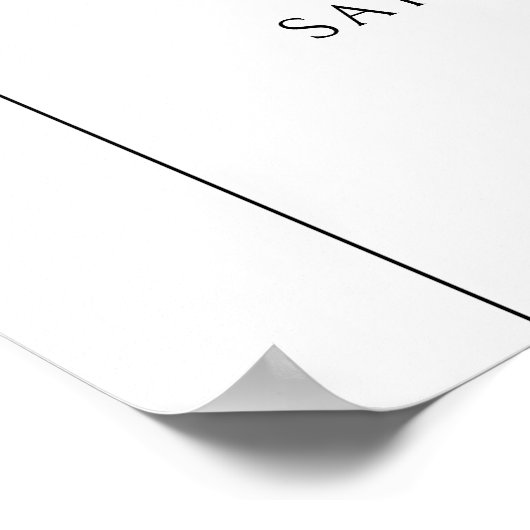 極小モダン主義の白黒バジェットサイン ポスター (角)