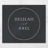 極小モダン主義の白黒 リキュールボトルラベル (シングルラベル)