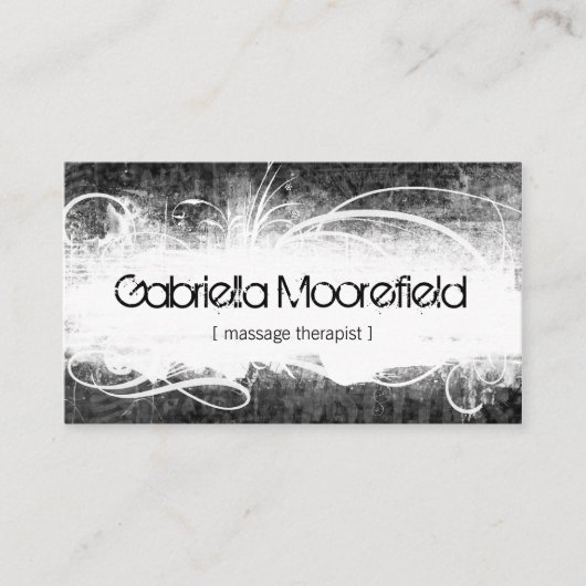 極度でグランジなマッサージのセラピー 名刺 (正面)