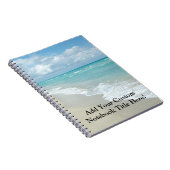 極度なくつろぎのビーチの眺めの白の砂 ノートブック (右側)