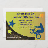 極度なサイクリングのカスタムな誕生日の招待状 招待状 (裏面)