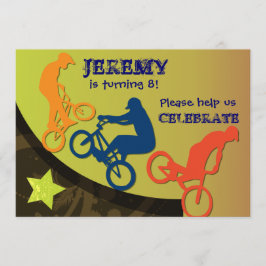 極度なサイクリングのカスタムな誕生日の招待状 招待状