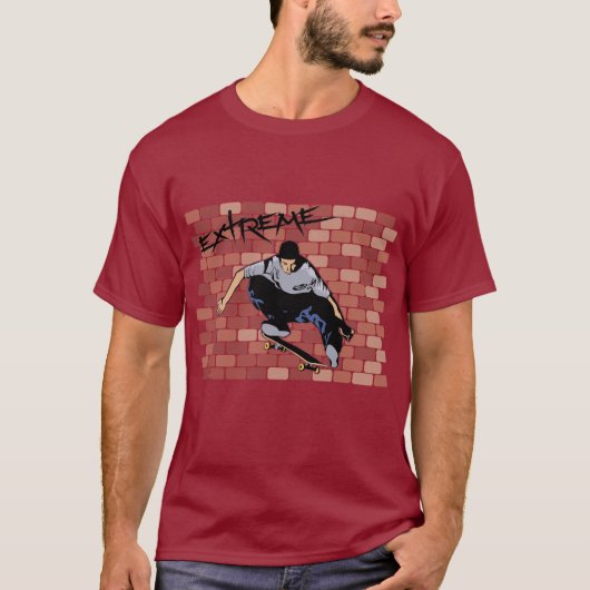 極度なスケートボーディング Tシャツ (正面)