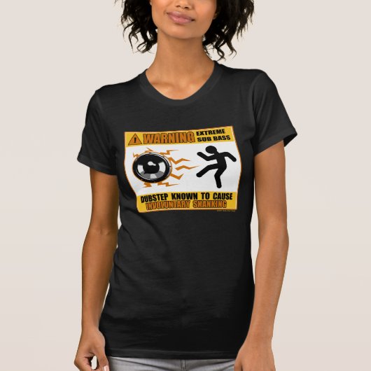 極度な低音を警告するDUBSTEP Tシャツ (正面)