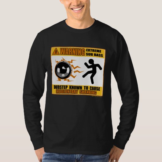 極度な低音を警告するDUBSTEP Tシャツ (正面)
