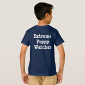 極度な子犬の監視人の青年 Tシャツ (裏面フル)