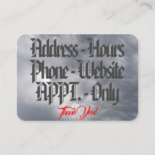 極度な車 名刺 (裏面)