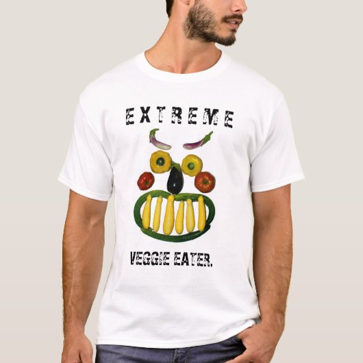 極度な野菜の食べる人 Tシャツ (正面)
