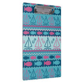 極度のおもしろいの魚およびヨットパターン クリップボード (右)