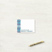 極度のおもしろいの魚及びヨットパターン|はあなたの名前を加えます ポストイット (デスク上)