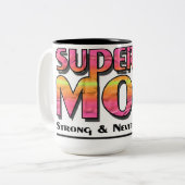 極度のお母さんのためのマグ ツートーンマグカップ (正面左)