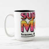 極度のお母さんのためのマグ ツートーンマグカップ (左)