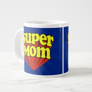 極度のお母さんの赤くか黄色または青いスーパーヒーローの母の日 ジャンボコーヒーマグカップ