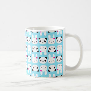 極度のかわいいかわいいのバニーおよびパンダ コーヒーマグカップ