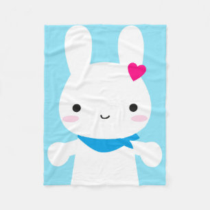 極度のかわいいかわいいのバニー フリースブランケット