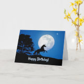 極度のかわいいユニコーンのハッピーバースデー カード (黄色い花)