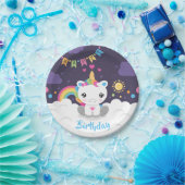 極度のかわいいユニコーンのパーティーのプレート ペーパープレート (パーティー)