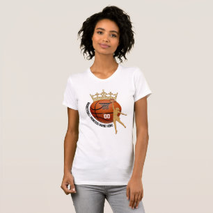 極度のかわいい女性および女の子のバスケットボールのワイシャツ Tシャツ