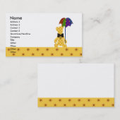 極度のかわいい子供のテディー・ベアの動物のカラフルな黄色 名刺 (正面/裏面)