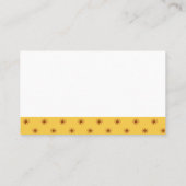 極度のかわいい子供のテディー・ベアの動物のカラフルな黄色 名刺 (裏面)