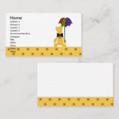 極度のかわいい子供のテディー・ベアの動物のカラフルな黄色 名刺 (正面/裏面)