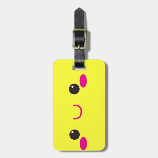 極度のかわいい日本製アニメのかわいいのかわいこちゃんの顔! NP ラゲッジタグ (正面縦)