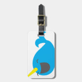 極度のかわいく幸せなNARWHALE ラゲッジタグ (正面縦)