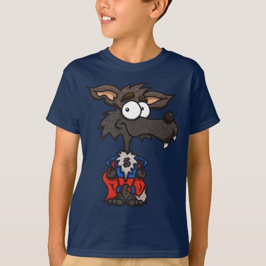 極度のオオカミはTシャツをからかいます Tシャツ (正面)