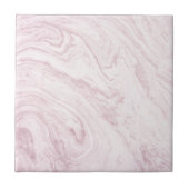 極度のガーリーなピンクの大理石の抽象美術の渦巻! タイル (正面)