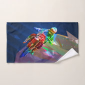 極度のクレヨンはカーブに傾く土のバイクを着色しました バスタオルセット (ハンドタオル)