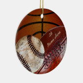 極度のクールなヴィンテージのパーソナライズなスポーツのオーナメント セラミックオーナメント (右)