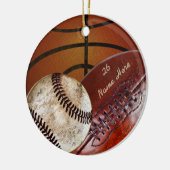 極度のクールなヴィンテージのパーソナライズなスポーツのオーナメント セラミックオーナメント (左)