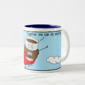 極度のコーヒー:  ともに、私達は何でもしてもいいです! ツートーンマグカップ (正面右)