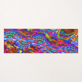 極度のサイケデリックなフラクタルの芸術 ヨガマット (正面(横))