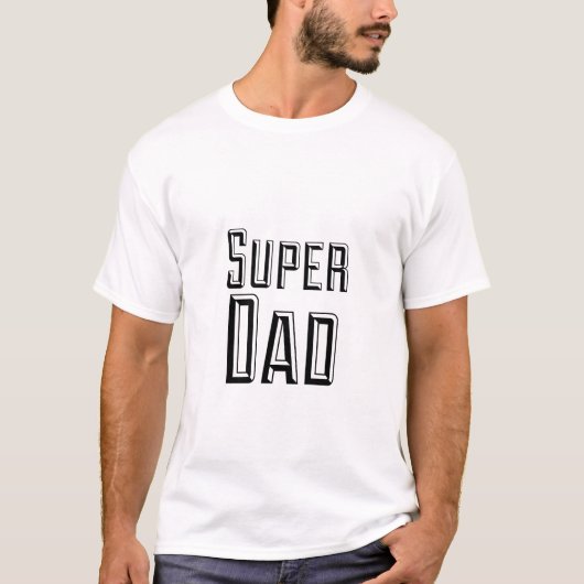 極度のパパのブロックの文字 Tシャツ (正面)