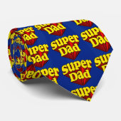 極度のパパ、スーパーヒーローの赤くか黄色か青い父の日 ネクタイ (ロール)