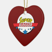 極度のブロガー、#Blogger セラミックオーナメント (左)