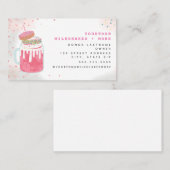 極度のミルクシェイクピンクドーナツスプリンクルズ 名刺 (正面/裏面)