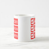 極度の妻によってすごいお母さんによってすごいボスの妻のお母さんのボス コーヒーマグカップ (中央)