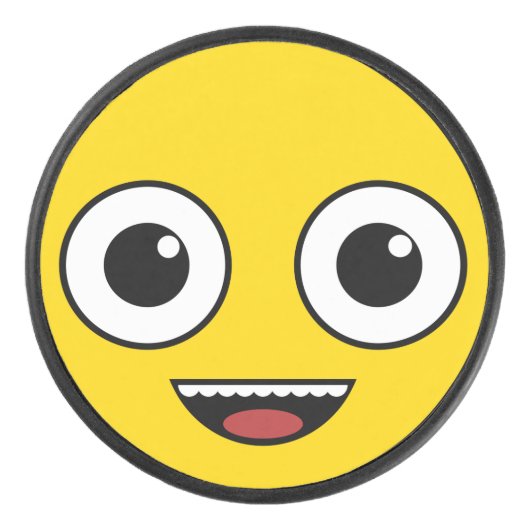 極度の幸せな顔 アイスホッケーパック (正面)
