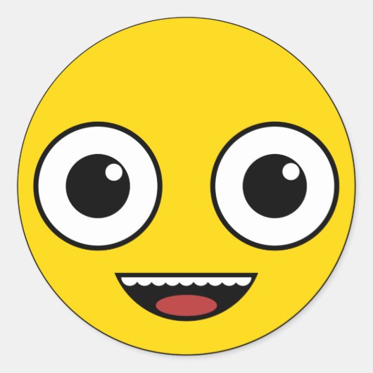 極度の幸せな顔 ラウンドシール (正面)